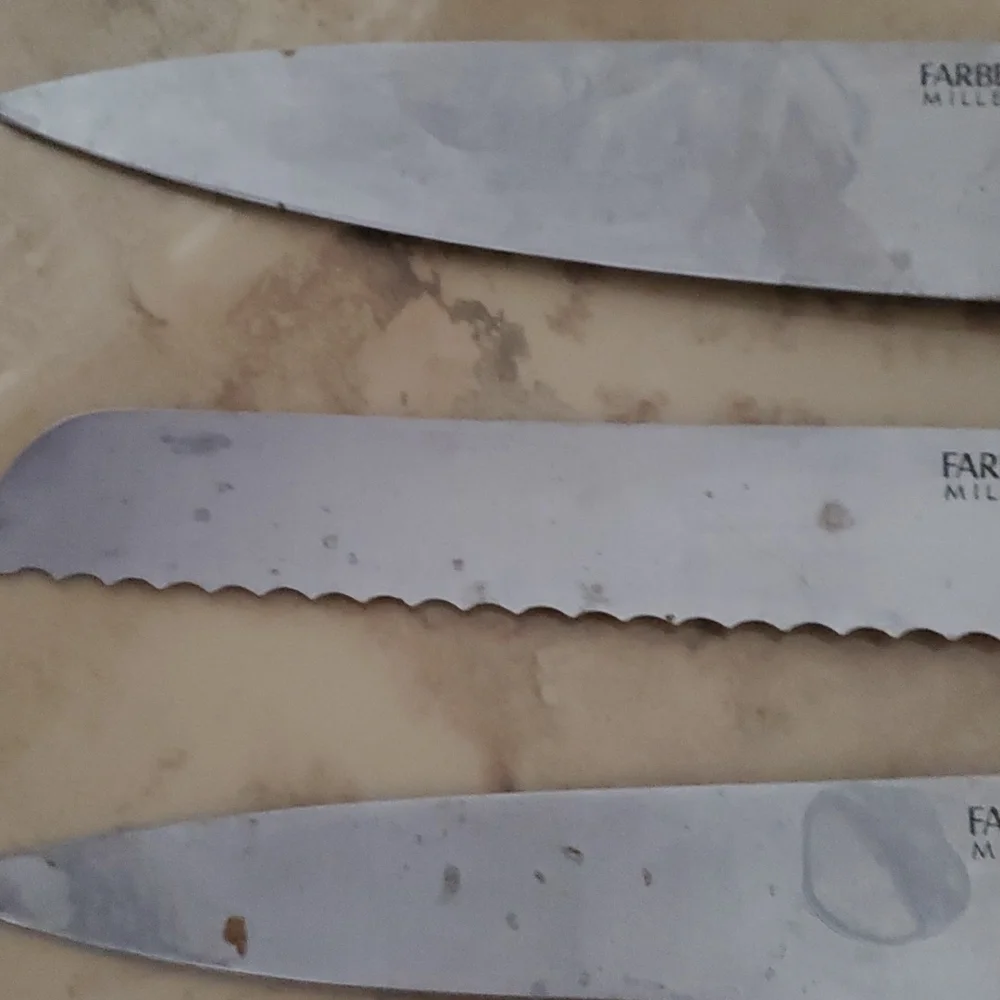 Vintage Butcher Block Set with (12) knives/tool
